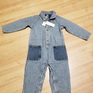 Rylee+Cru denim jumpsuit 18-24M NWT